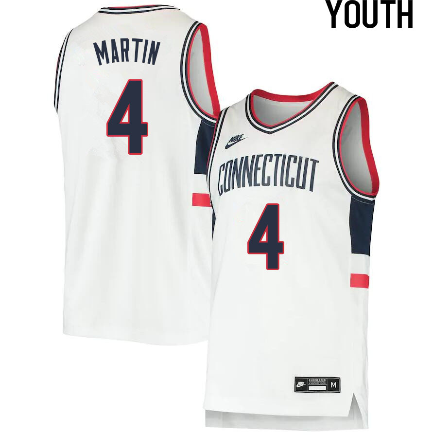 2021 Youth #4 Tyrese Martin Uconn Huskies College Basketball Jerseys Sale-Throwback - Click Image to Close
